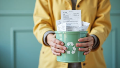 Nevyhazujte účtenky do tříděného odpadu. Jejich recyklace může ohrozit kvalitu vod